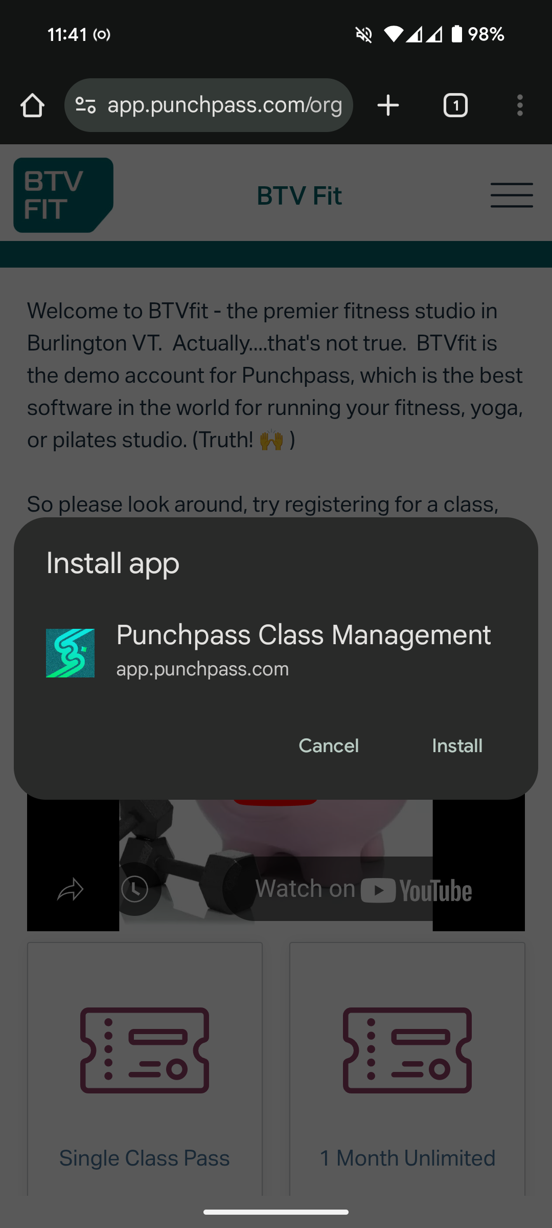 Confirm installation