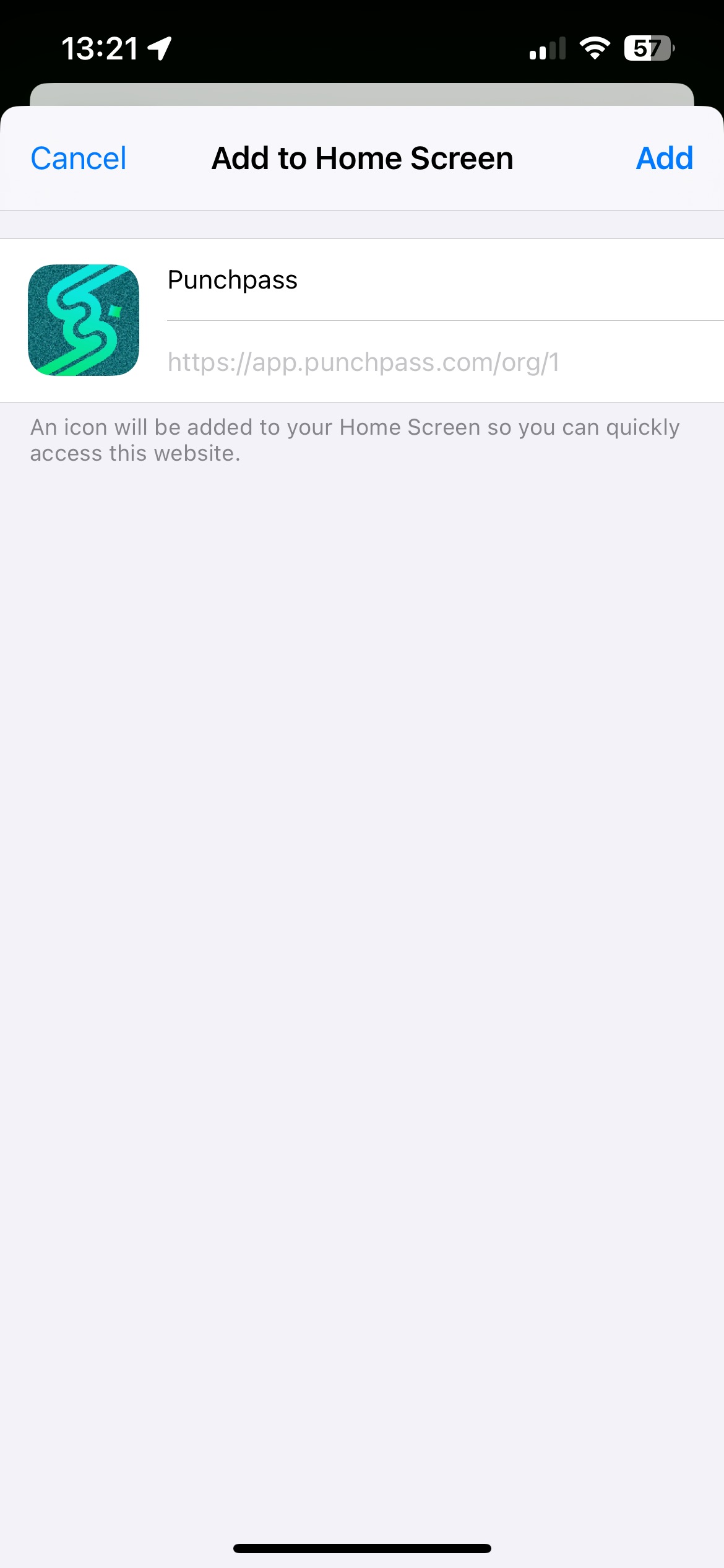 Click on Add